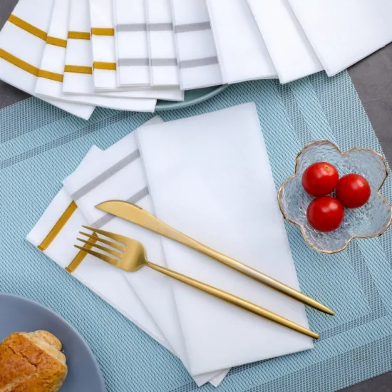 칼붙이를 위한 다채로운 패킹 칼붙이 종이 냅킨 Airlaid 종이 냅킨